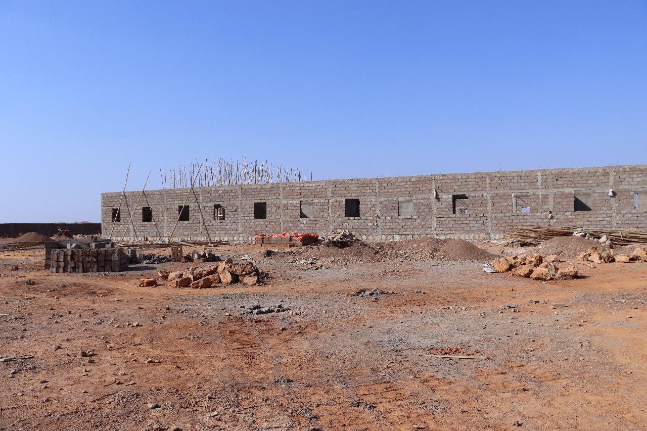 School building under construction.